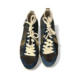 Cotelac Sawa Blue/Brown Camo Hi Top Sneakers